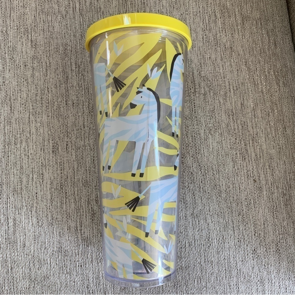 Starbucks 24oz Zebra‎ Tumbler With Yellow Lid